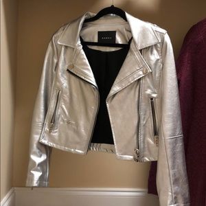 silver leather jacket